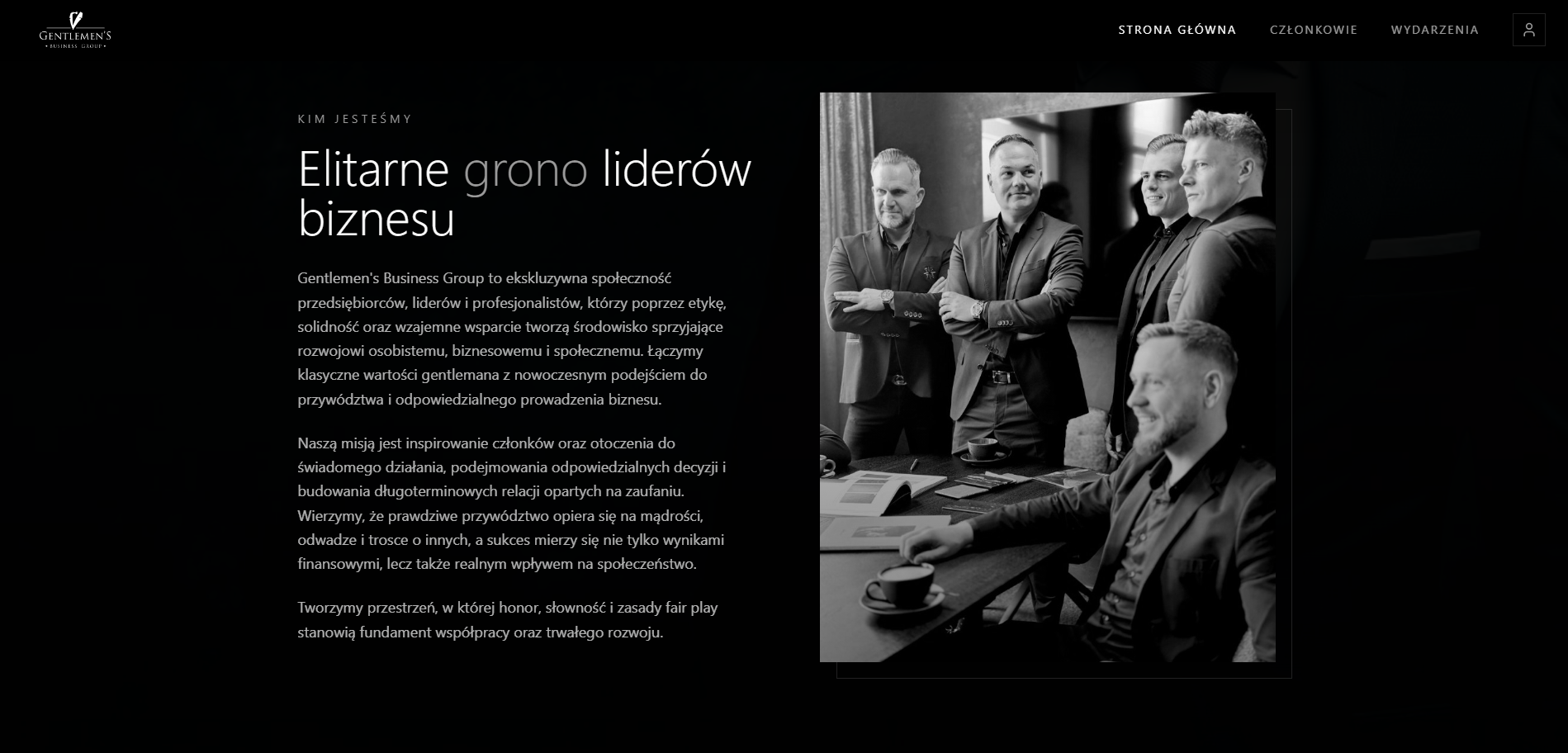 Gentlemen's Business Group screen 2