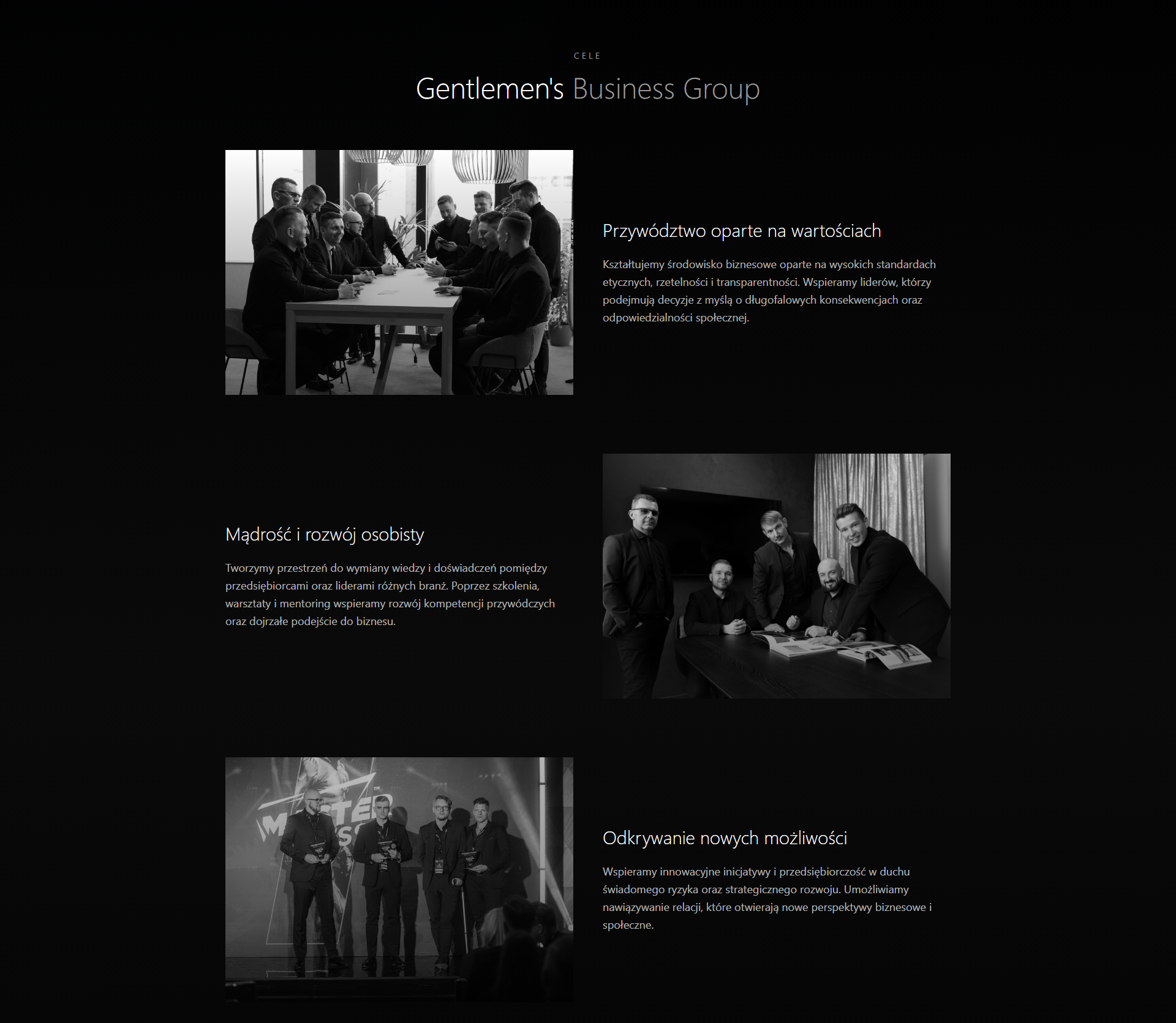 Gentlemen's Business Group screen 3