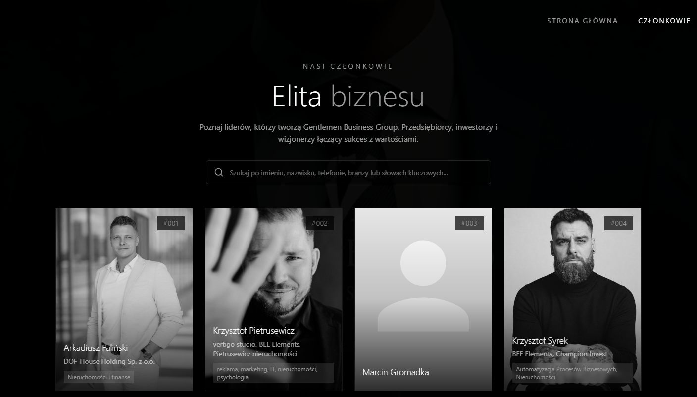Gentlemen's Business Group screen 7